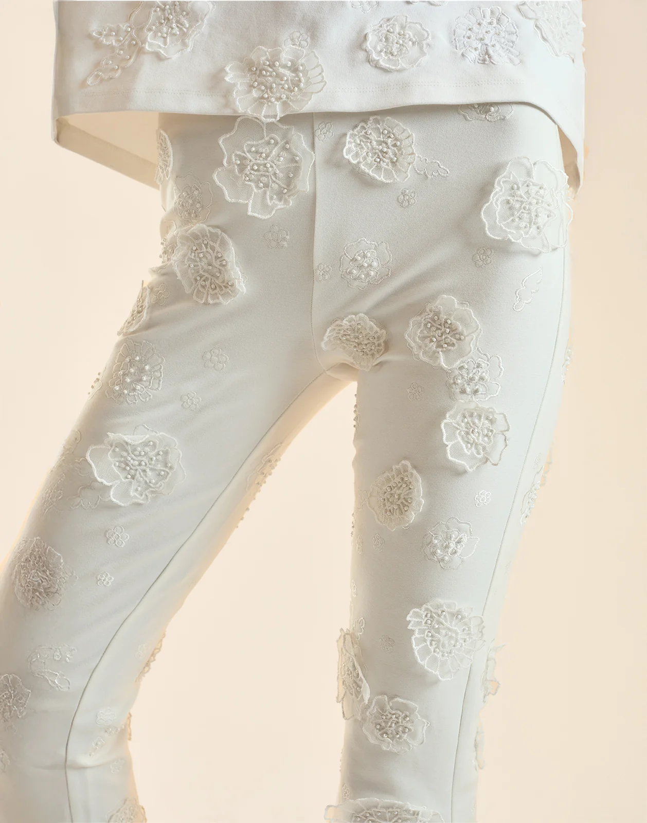 Embroidered Floral Applique Pant - Image 8