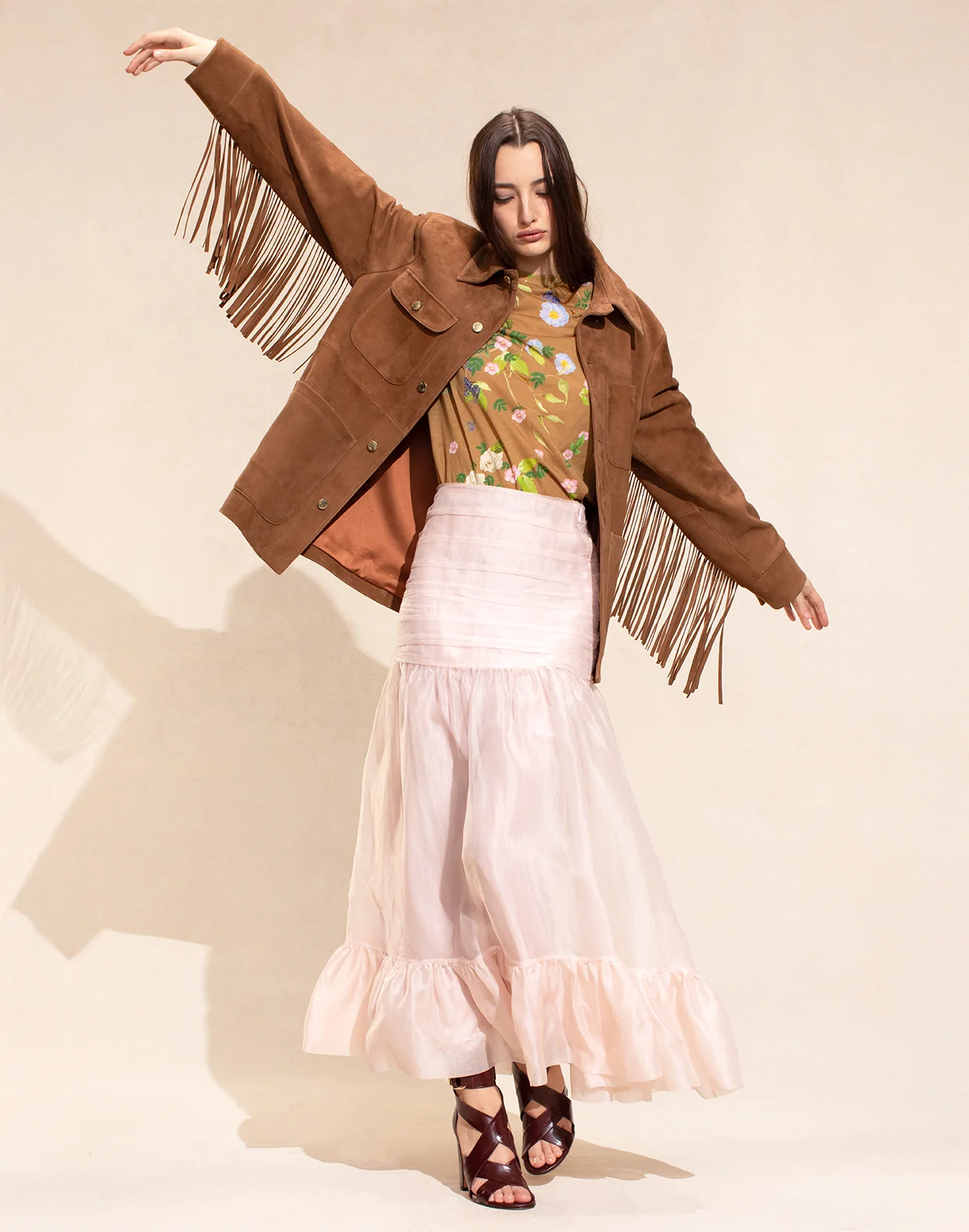 Westward Fringe Suede Jacket - Image 3