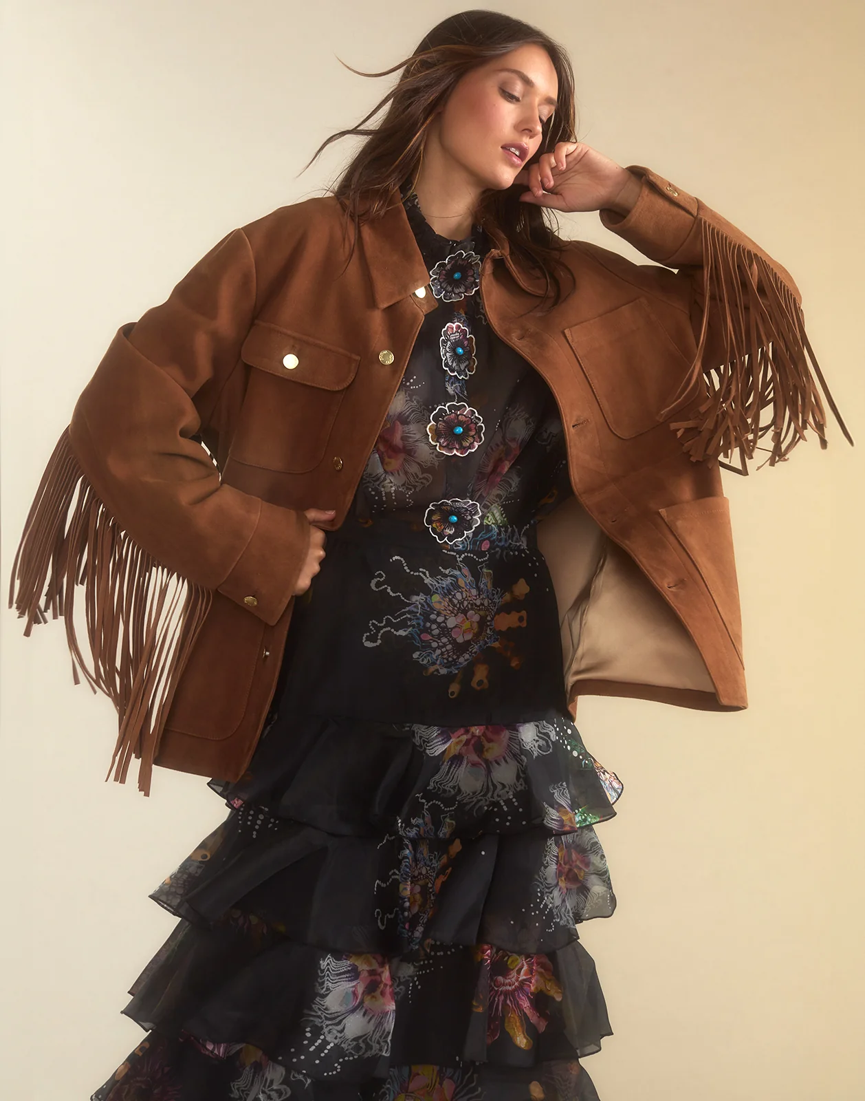 Westward Fringe Suede Jacket - Image 5