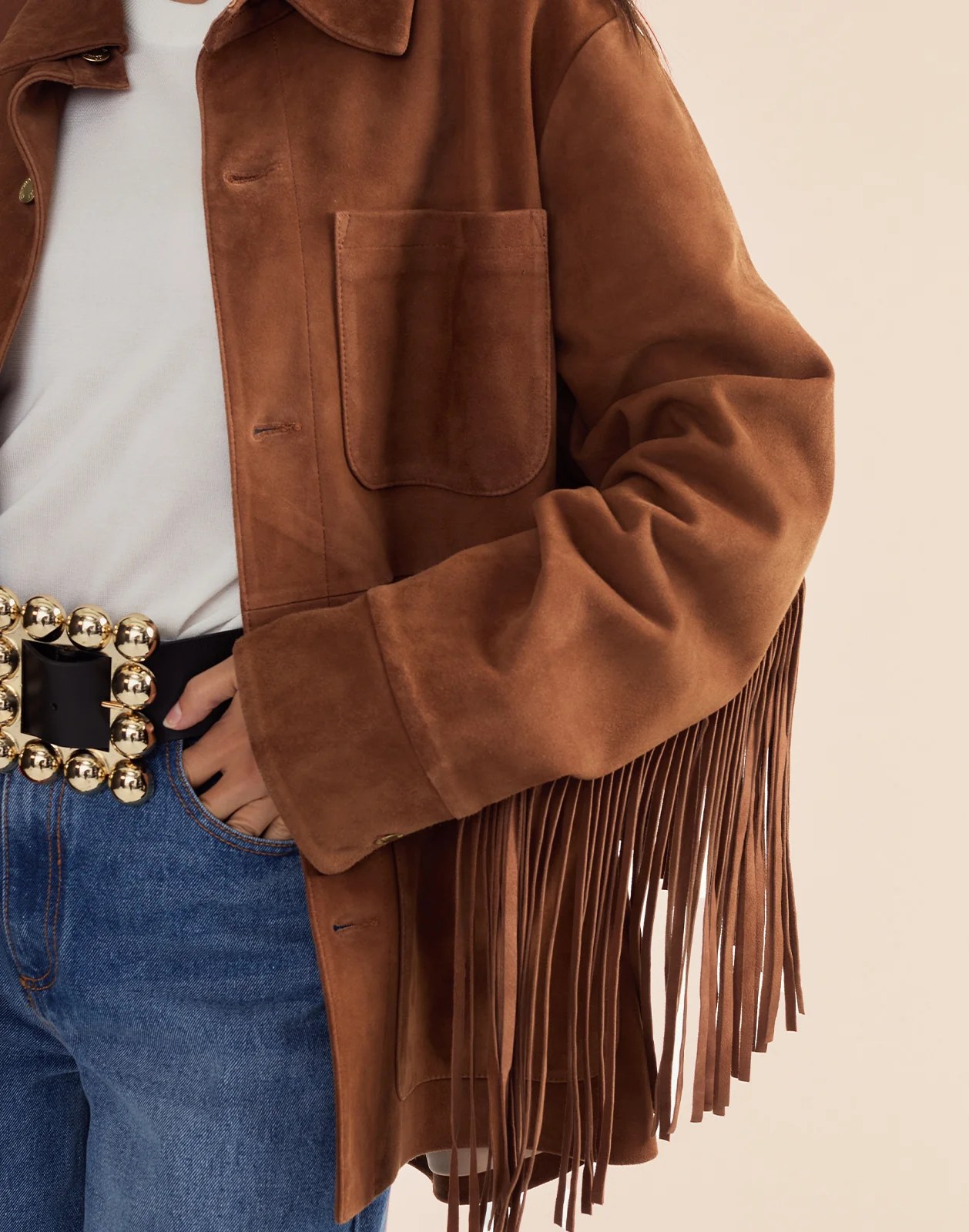 Westward Fringe Suede Jacket - Image 7