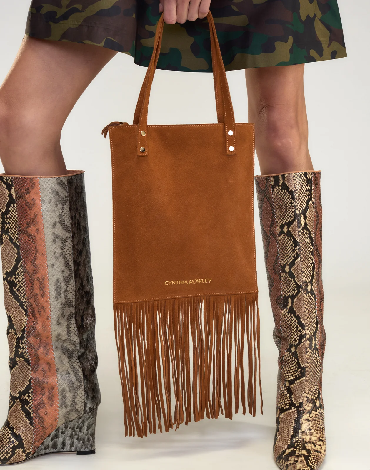 Felicity Fringe Suede Tote - Image 3
