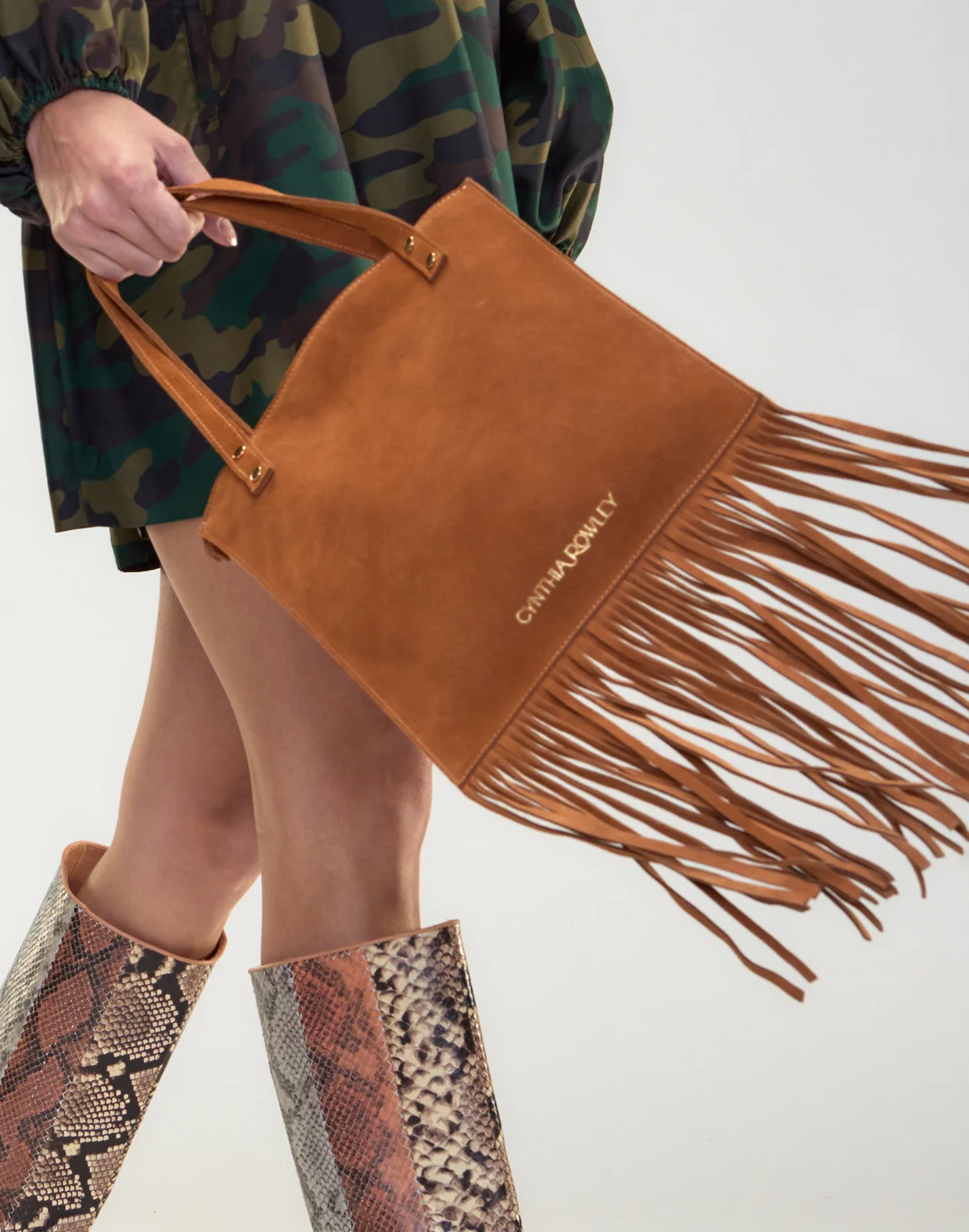Felicity Fringe Suede Tote - Image 4
