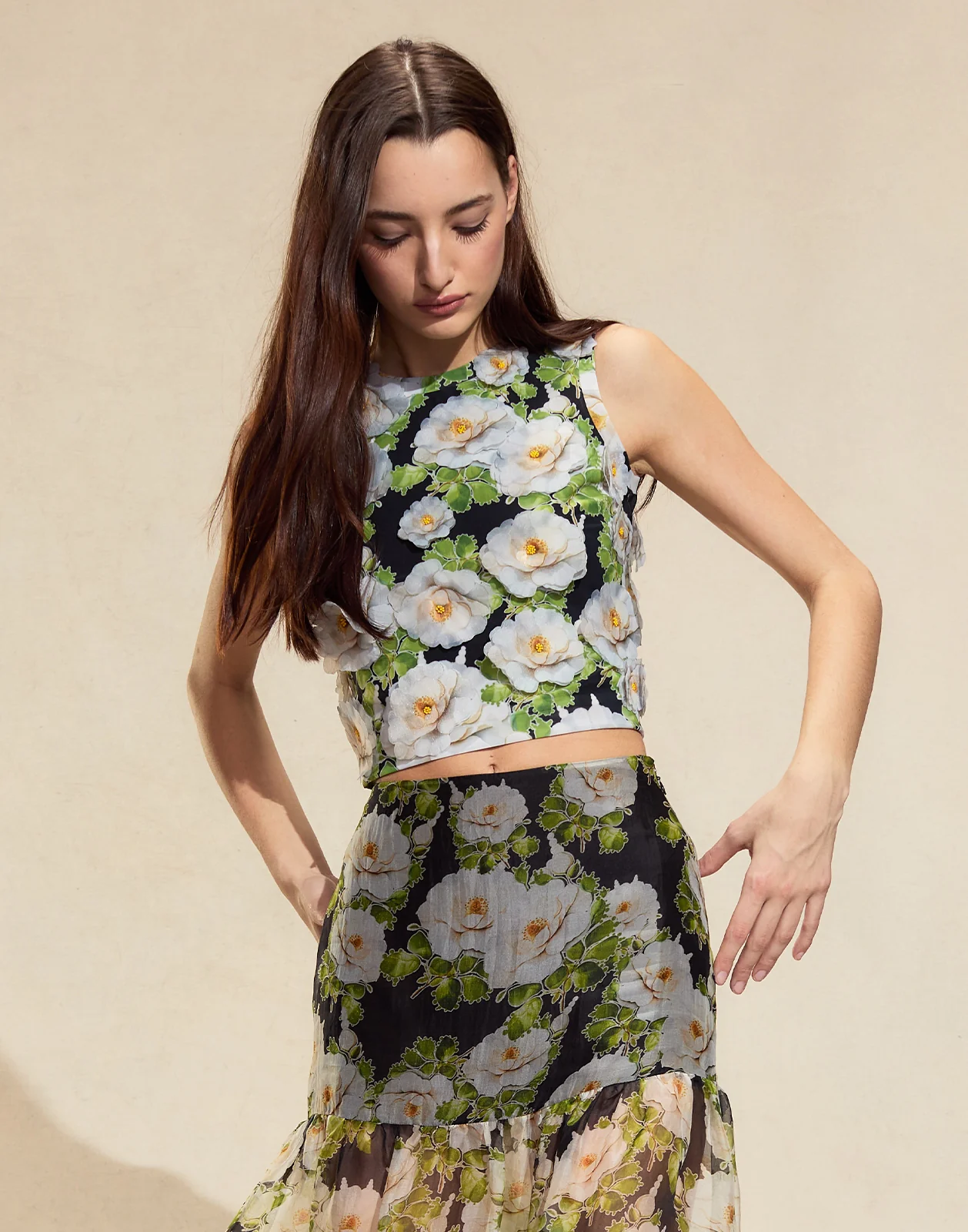 Cornelia Flower Appliques Top - Image 3