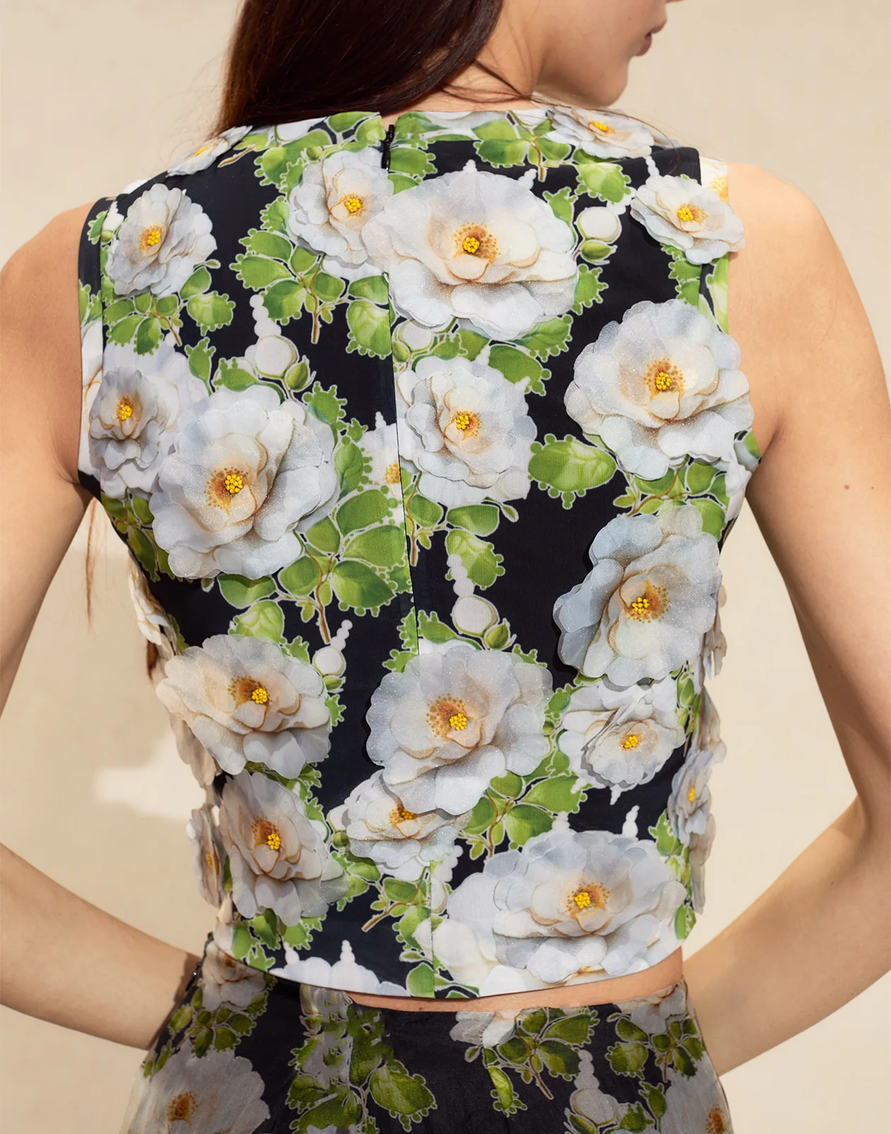 Cornelia Flower Appliques Top - Image 4