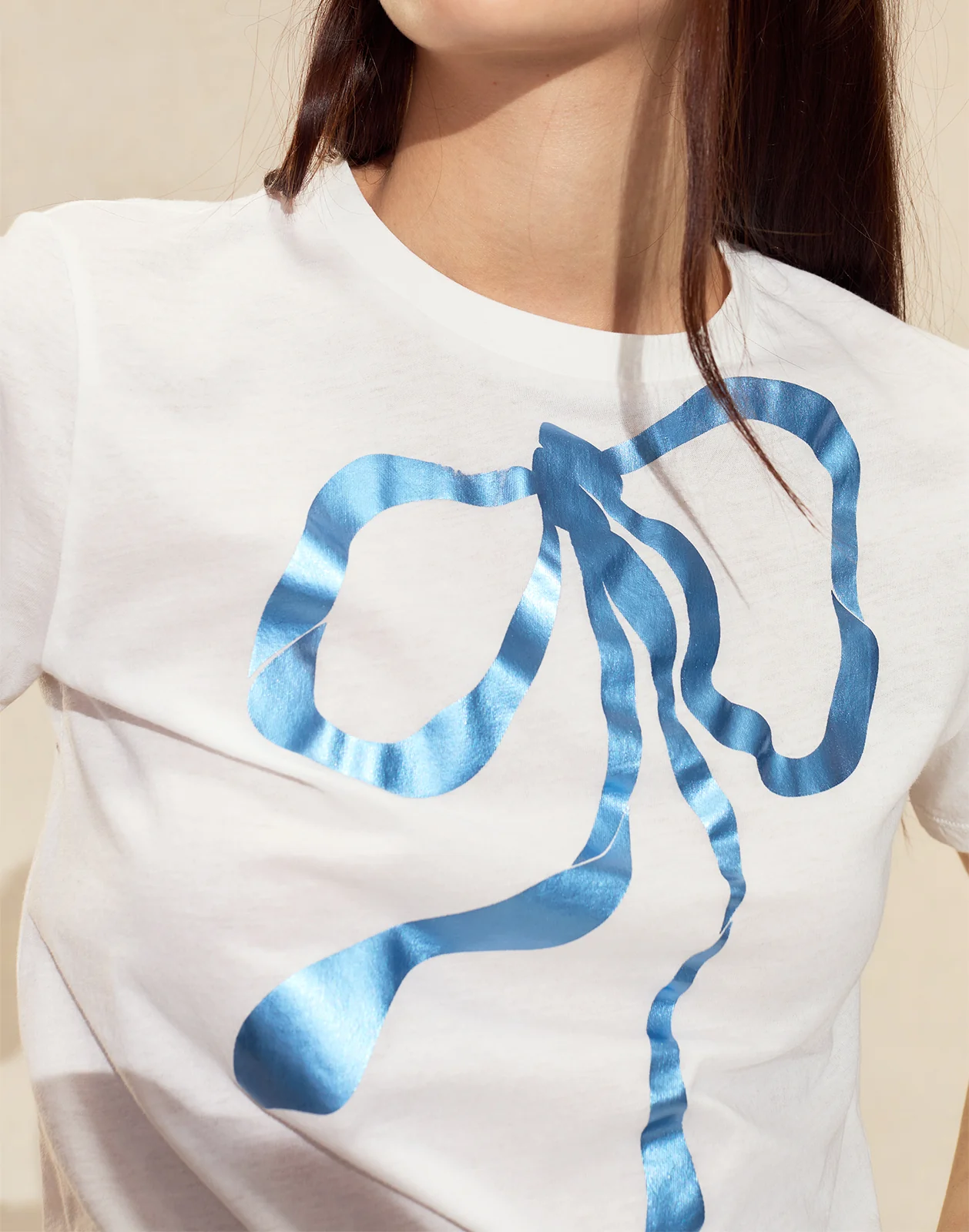 Metallic Bow Tee - Image 4