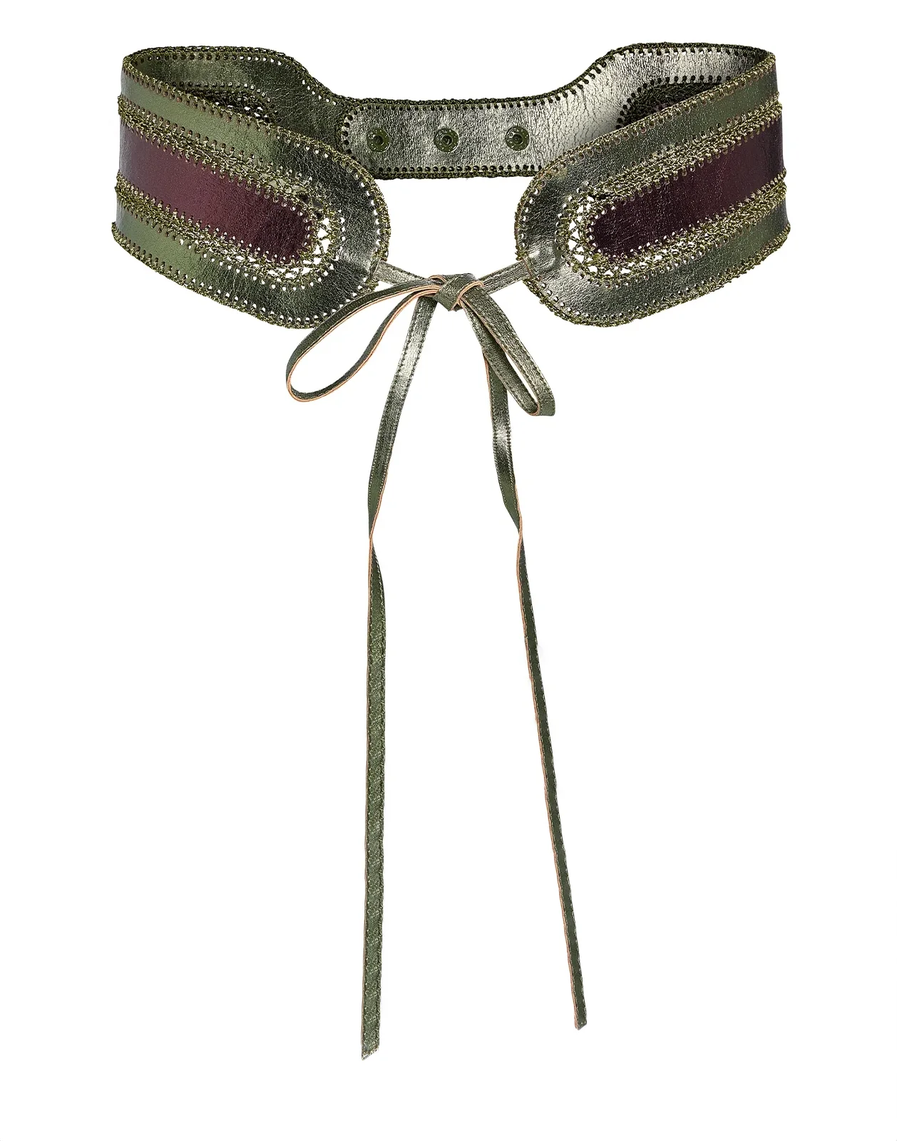 Metallic Vegan Leather Belt