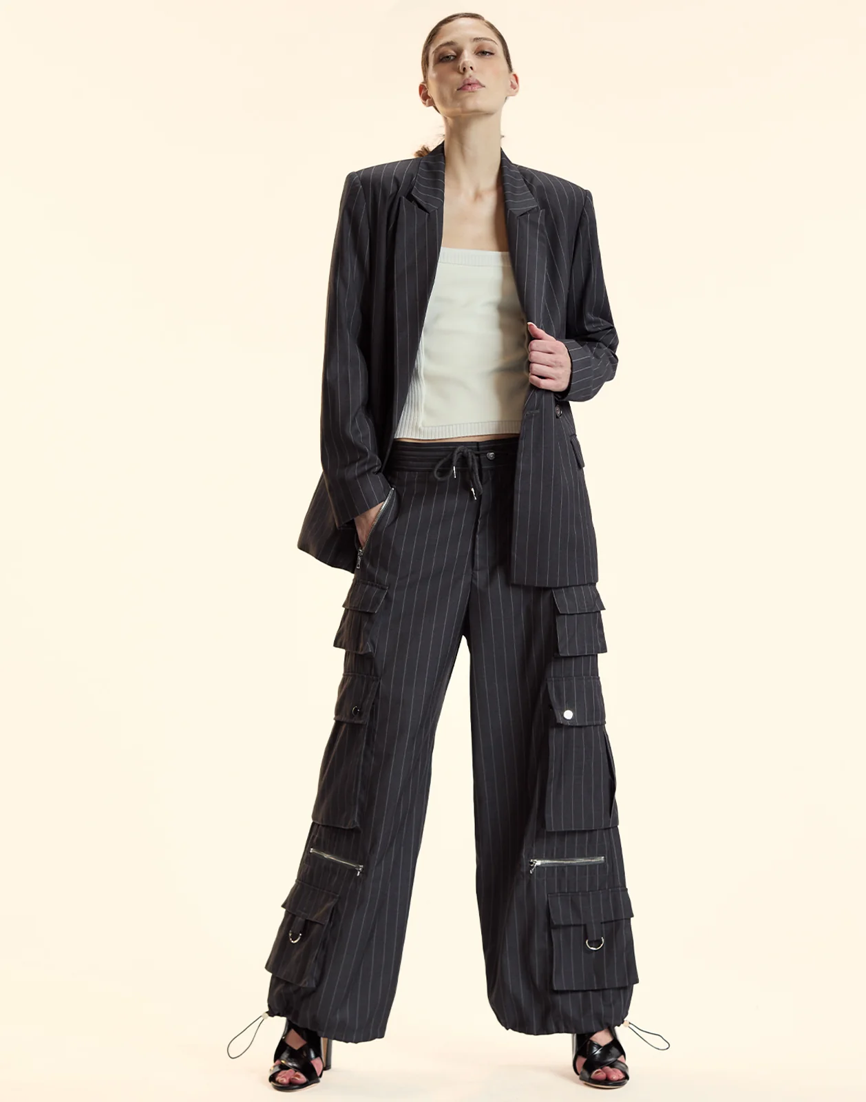 Pinstripe Blazer - Image 3