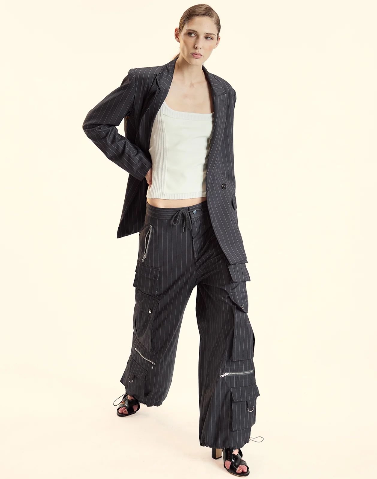 Pinstripe Blazer - Image 4