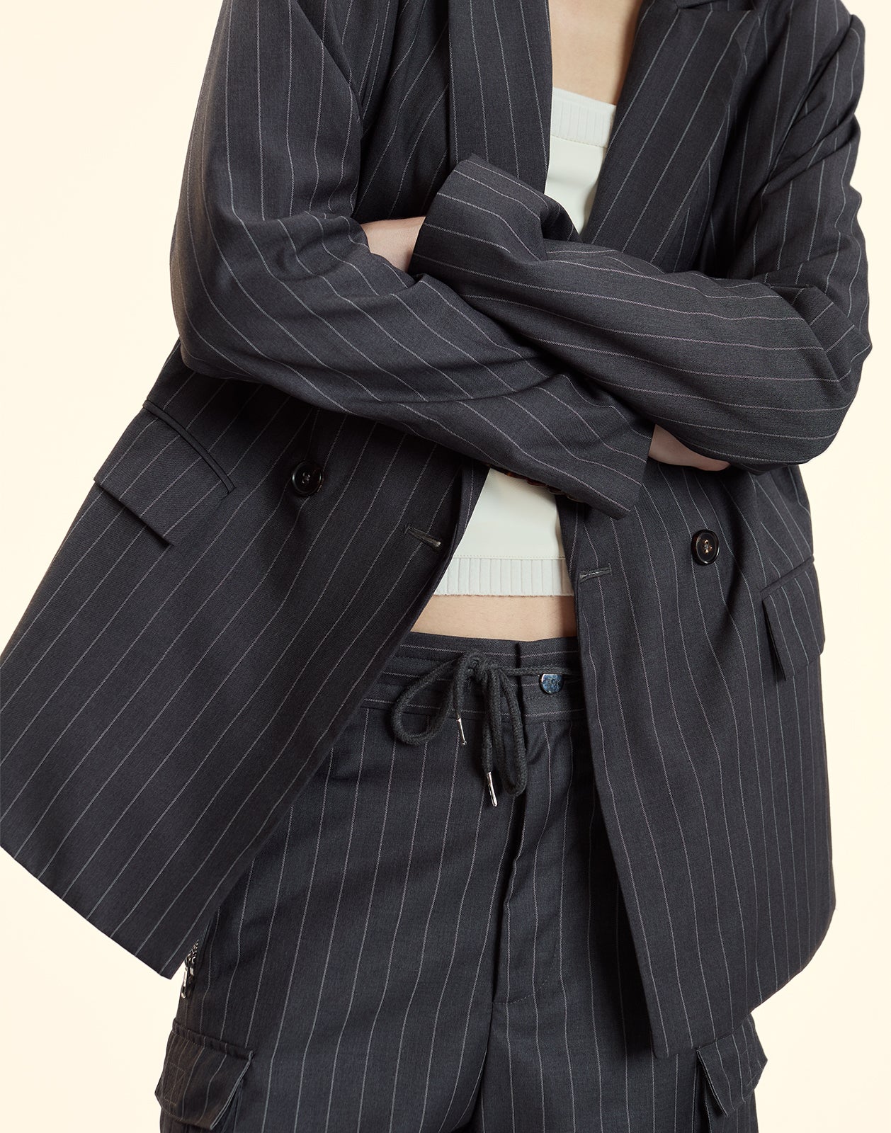 Pinstripe Blazer - Image 5
