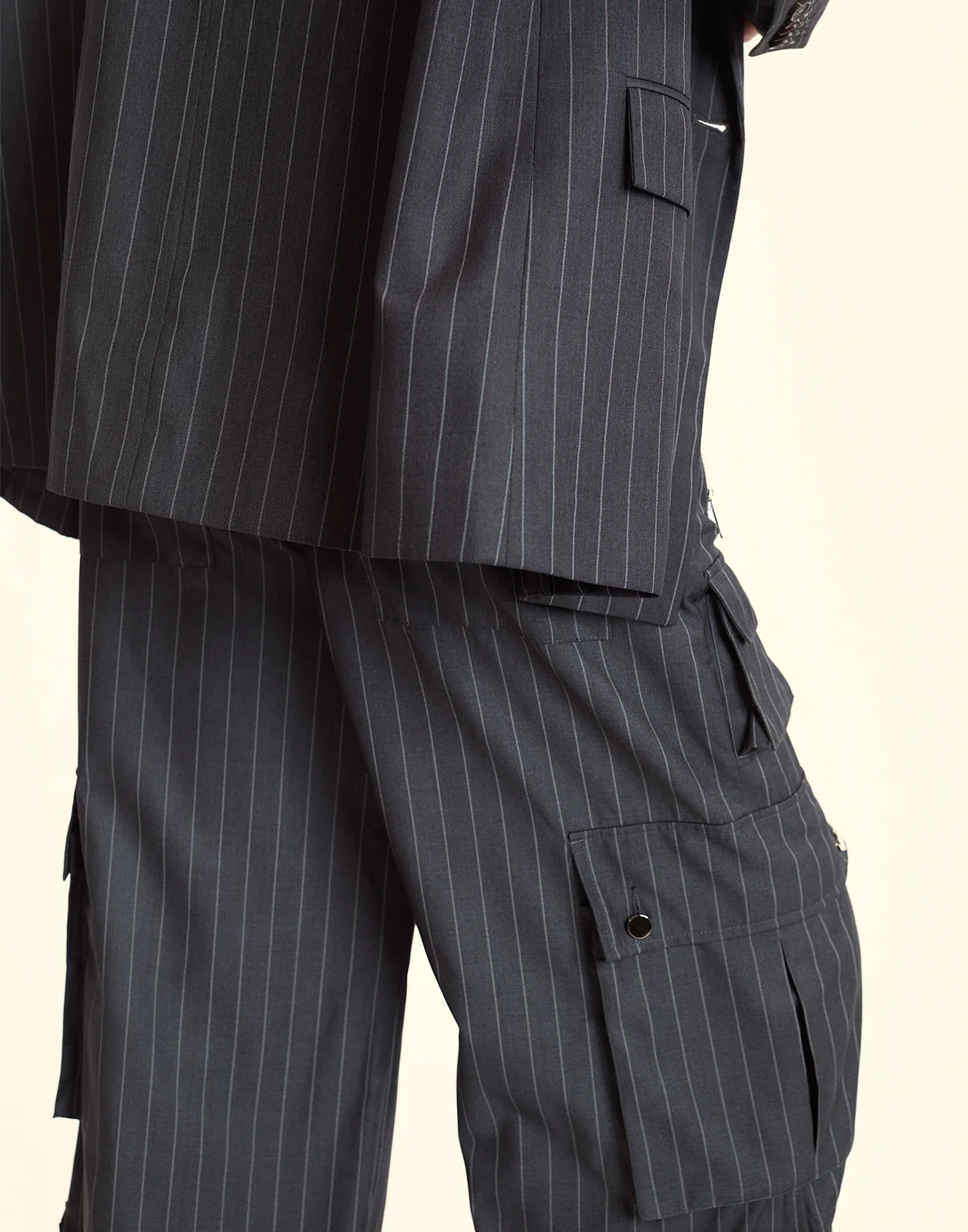 Pinstripe Cargo Pants - Image 5