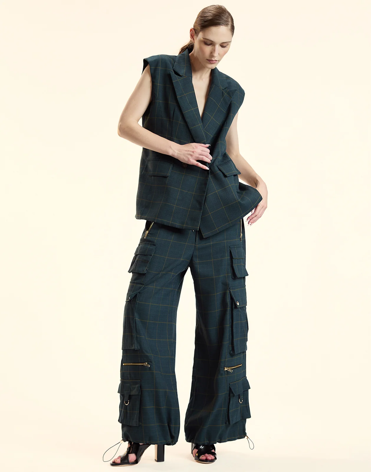 Plaid Cargo Pants - Image 3