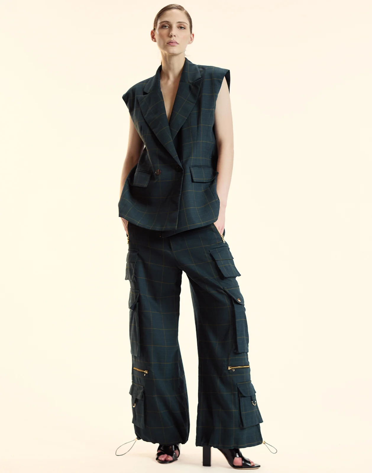 Plaid Cargo Pants - Image 4