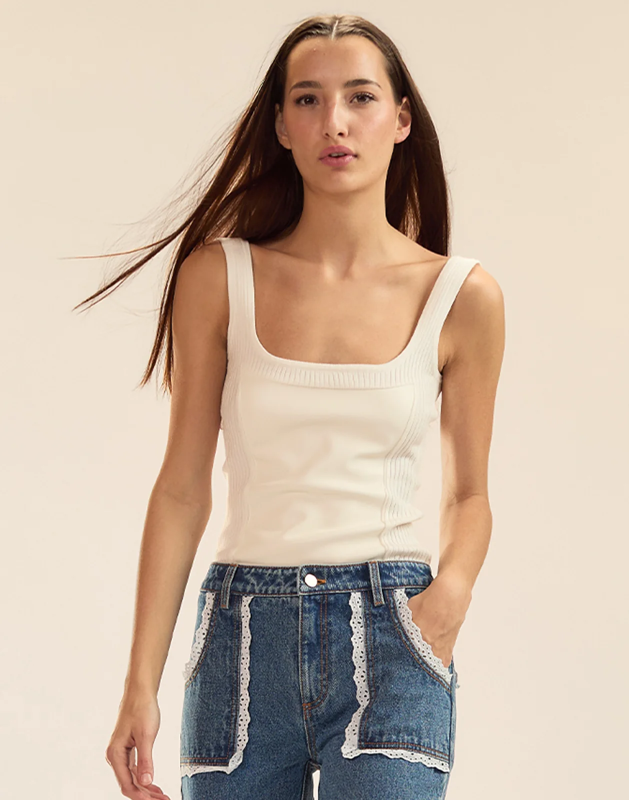 Tribeca Vegan Leather Combo Top - Image 7