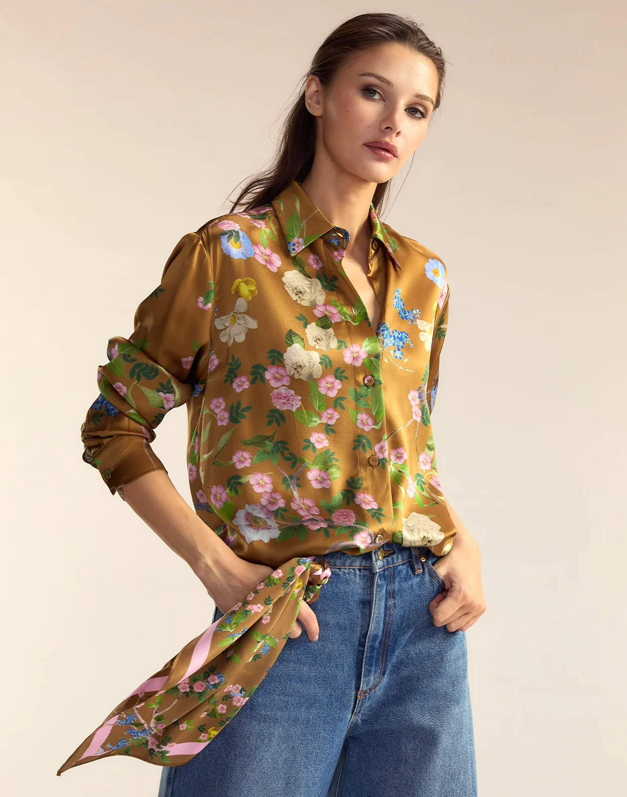 Bloom Silk Scarf - Image 3