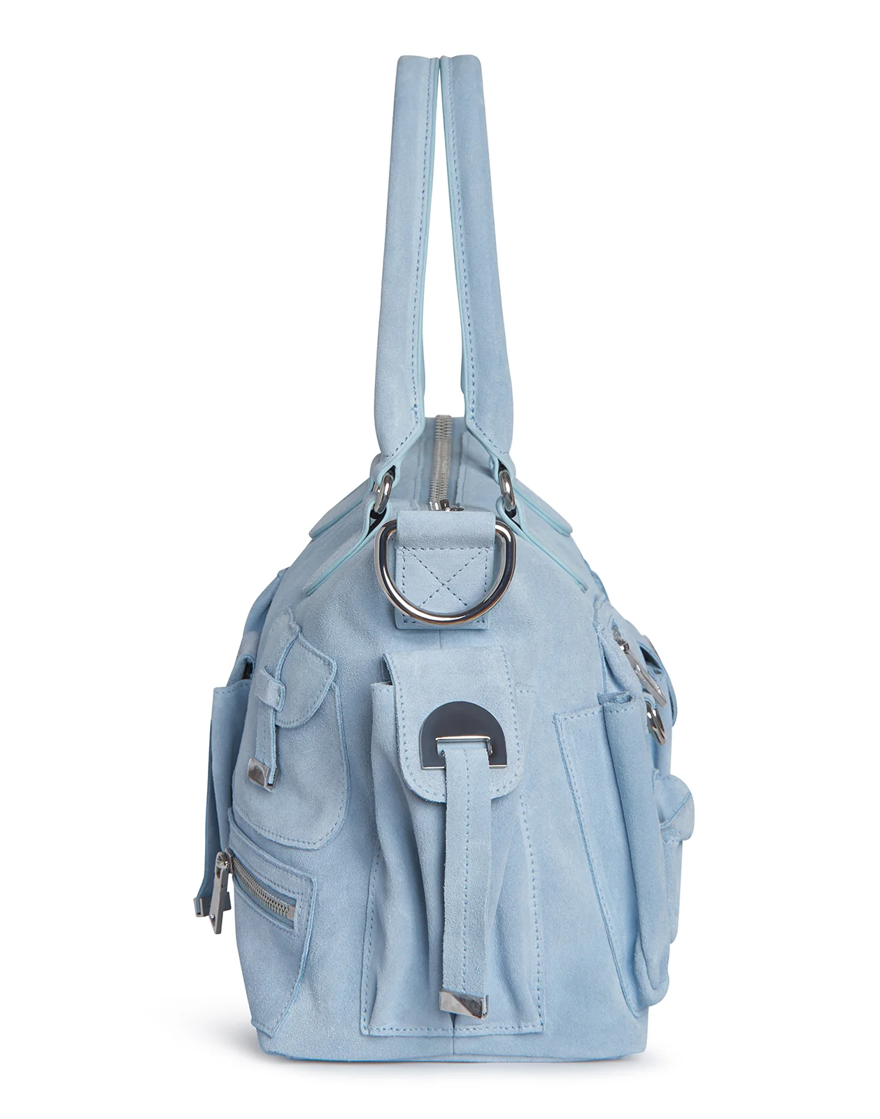 Suede Cargo Pocket Shoulder Bag - Image 3