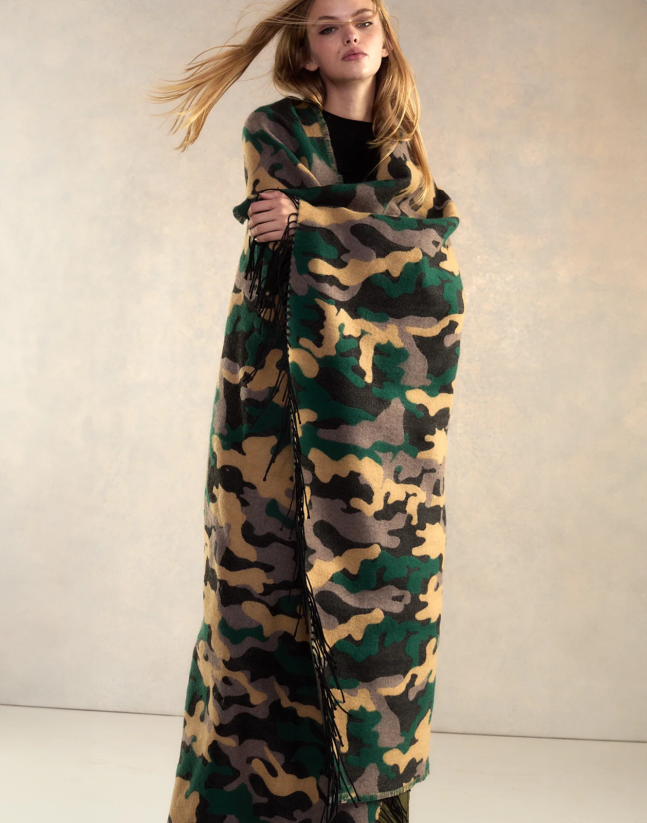 Wool Cashmere Blanket Wrap - Image 3