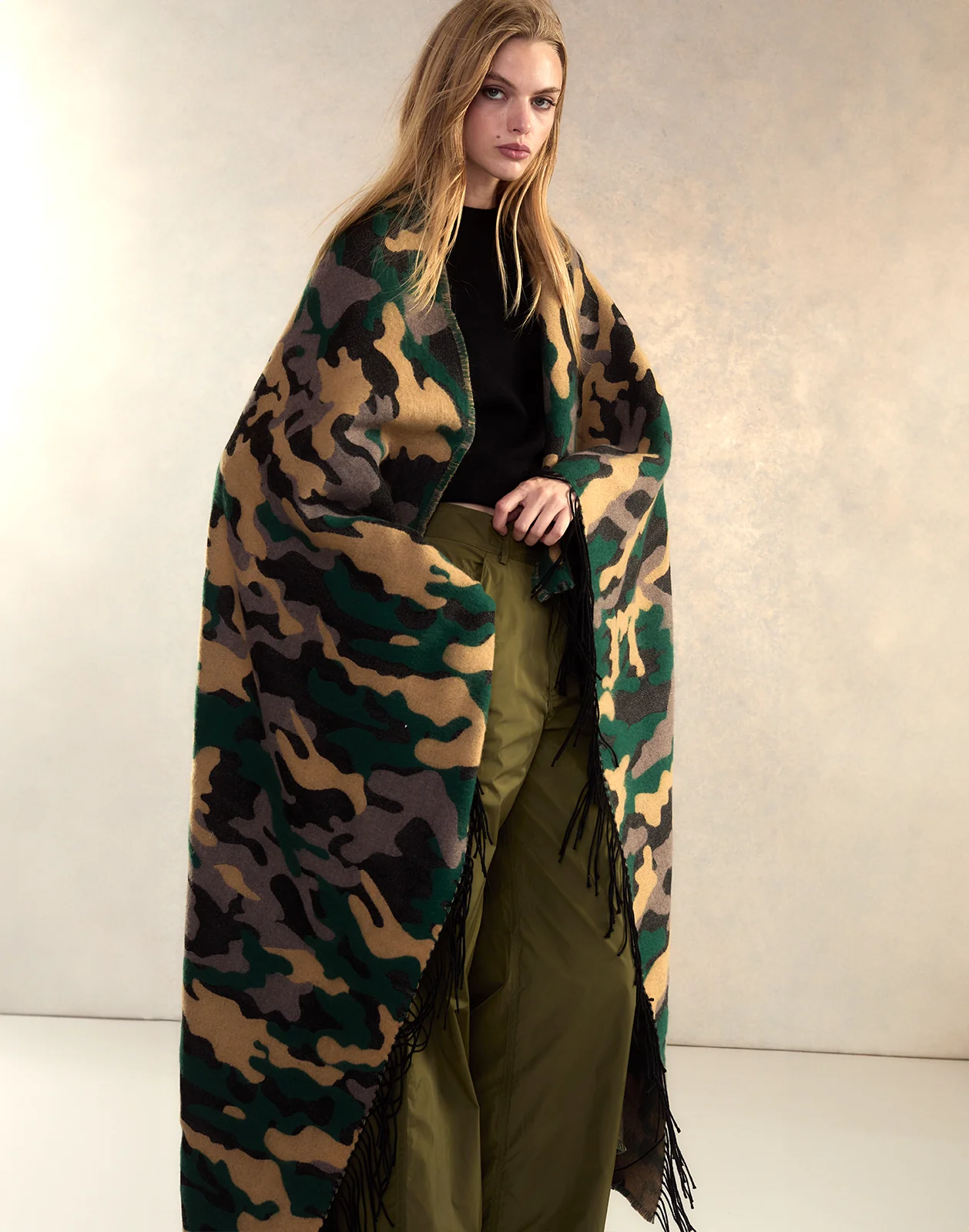 Wool Cashmere Blanket Wrap - Image 5